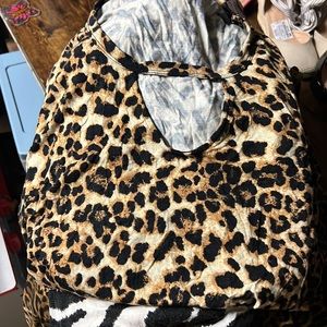 Long sleeve leopard skirt. Medium